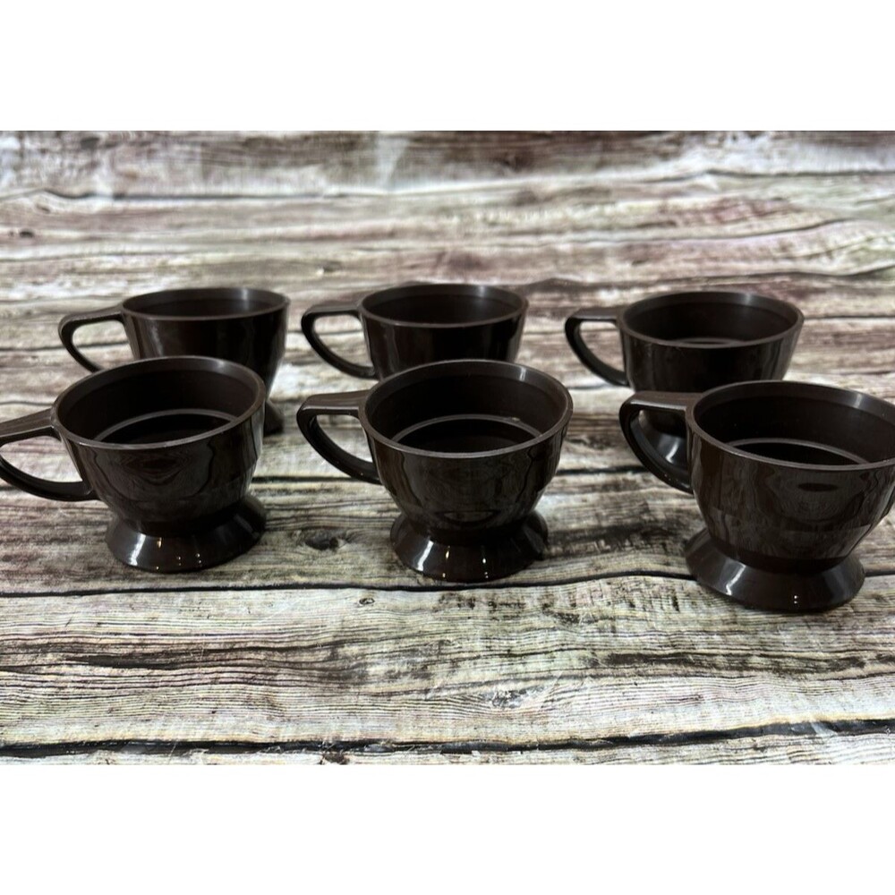 Lot of 6 Vintage Chocolate Brown Solo Cozy Cups Cup Holders